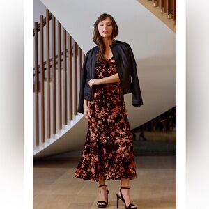 Liverpool Los Angeles Velvet Floral Midi Skirt – Romantic Dark Academia